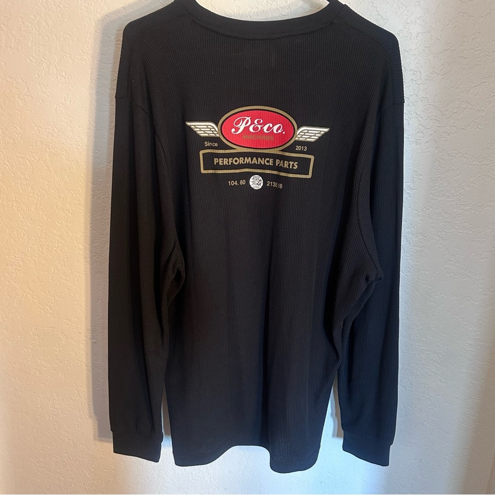 P&co XXL Black long sleeve waffle shirt